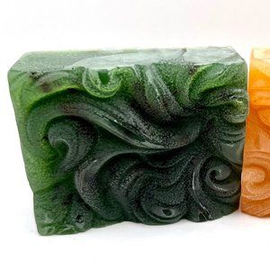 All-Natural Shea Butter Soap with Sea Moss added.